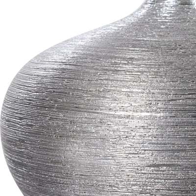 Uttermost Gatsby Silver Ribbed Bottles, S/2