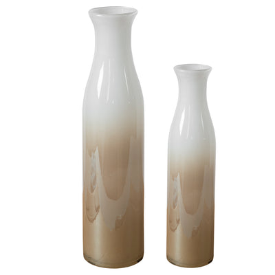 Uttermost Blur Ivory Beige Vases, S/2