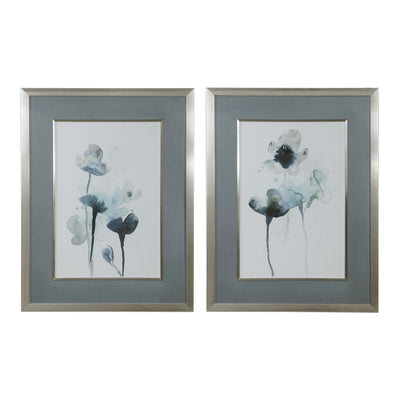Uttermost Midnight Blossoms Framed Prints Set/2
