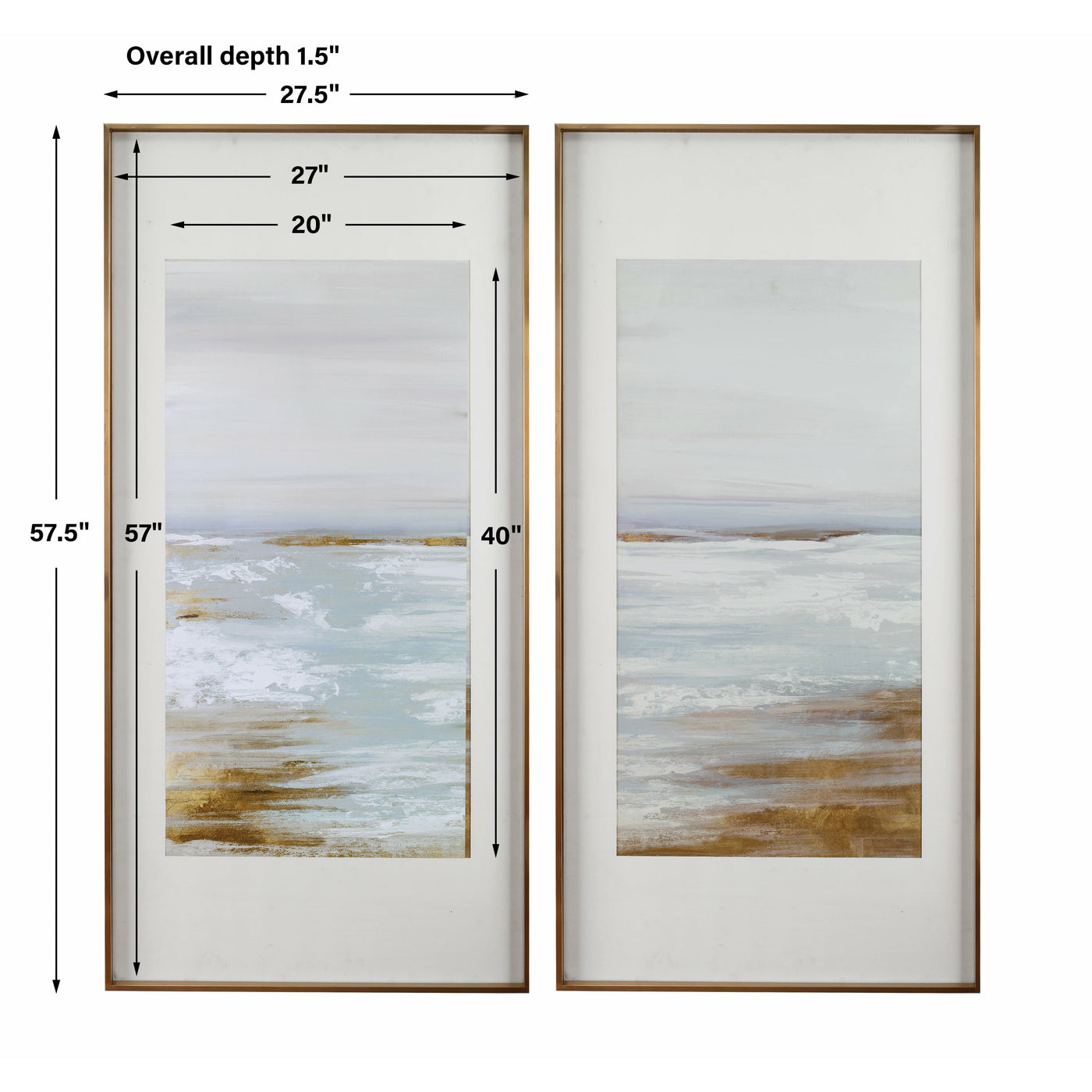 Uttermost Coastline Framed Prints, S/2