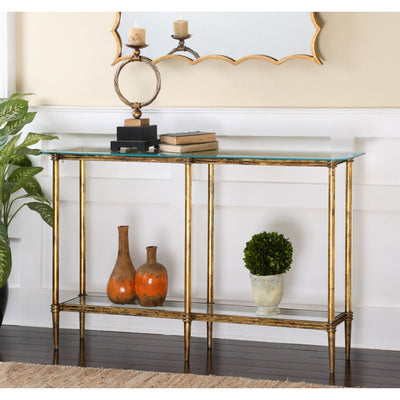 Uttermost Elenio Glass Console Table