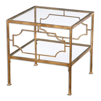 Uttermost Genell Gold Cube Table