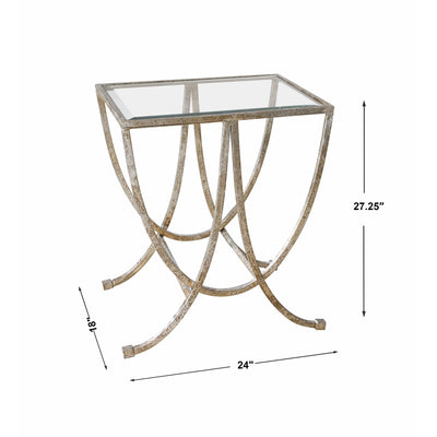 Uttermost Marta Antiqued Silver Side Table