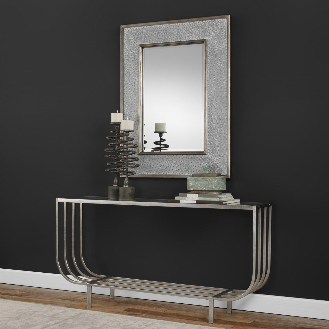Uttermost Arlice Bright Silver Console Table