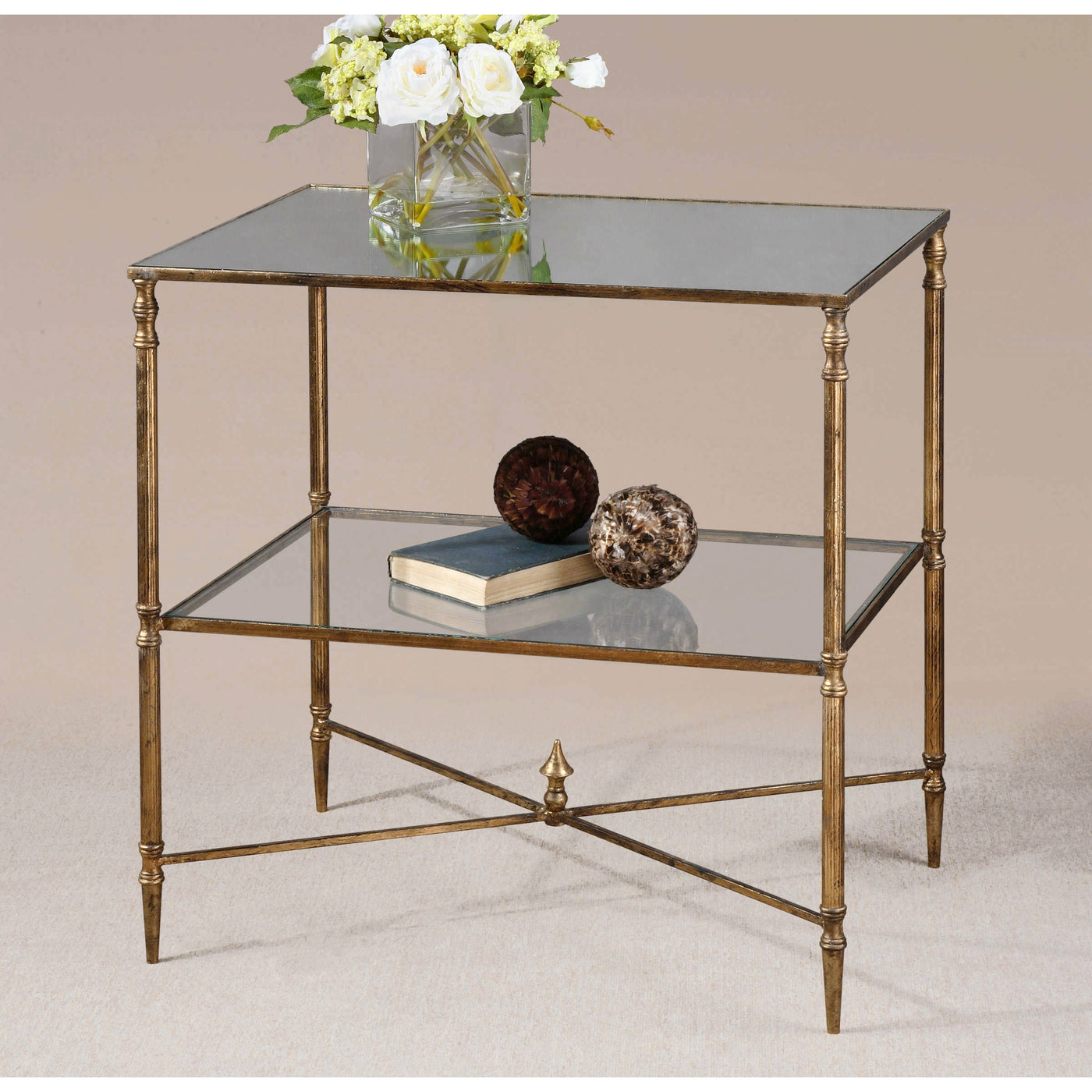 Uttermost Henzler Mirrored Glass Lamp Table