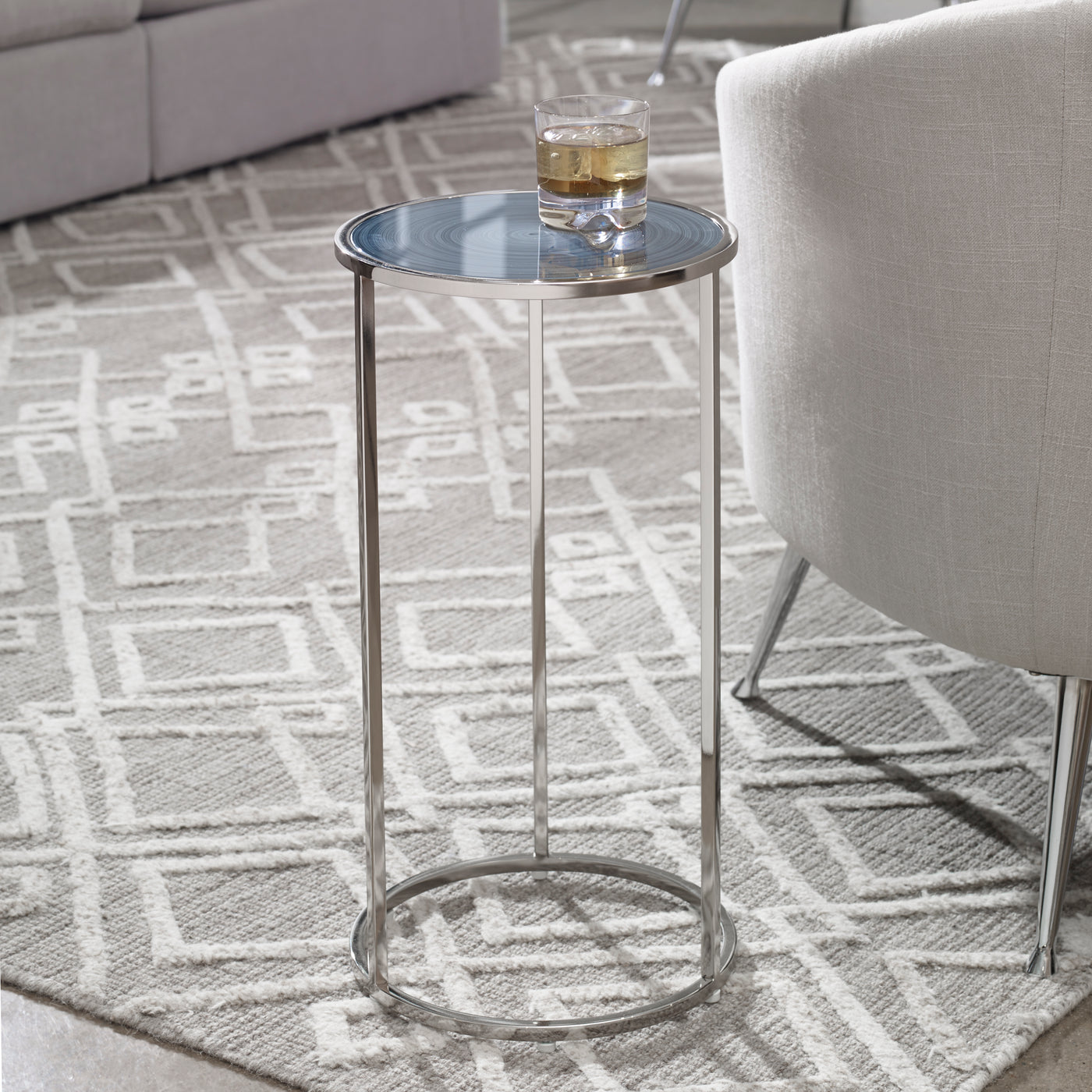 Uttermost Whirl Round Drink Table