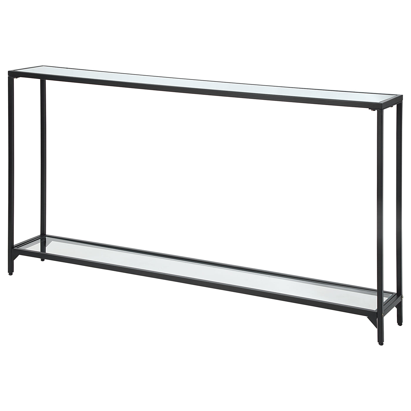 The Waikato - Mirror Topped Console Table, Black