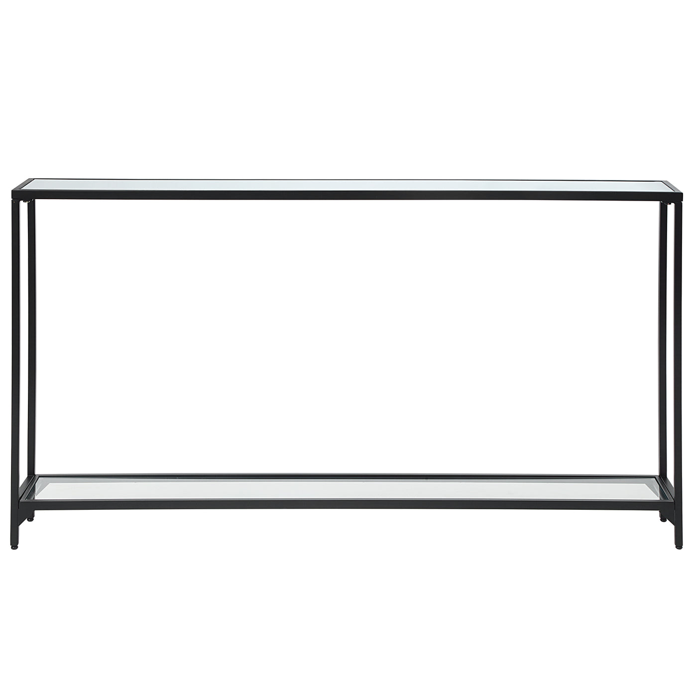 The Waikato - Mirror Topped Console Table, Black