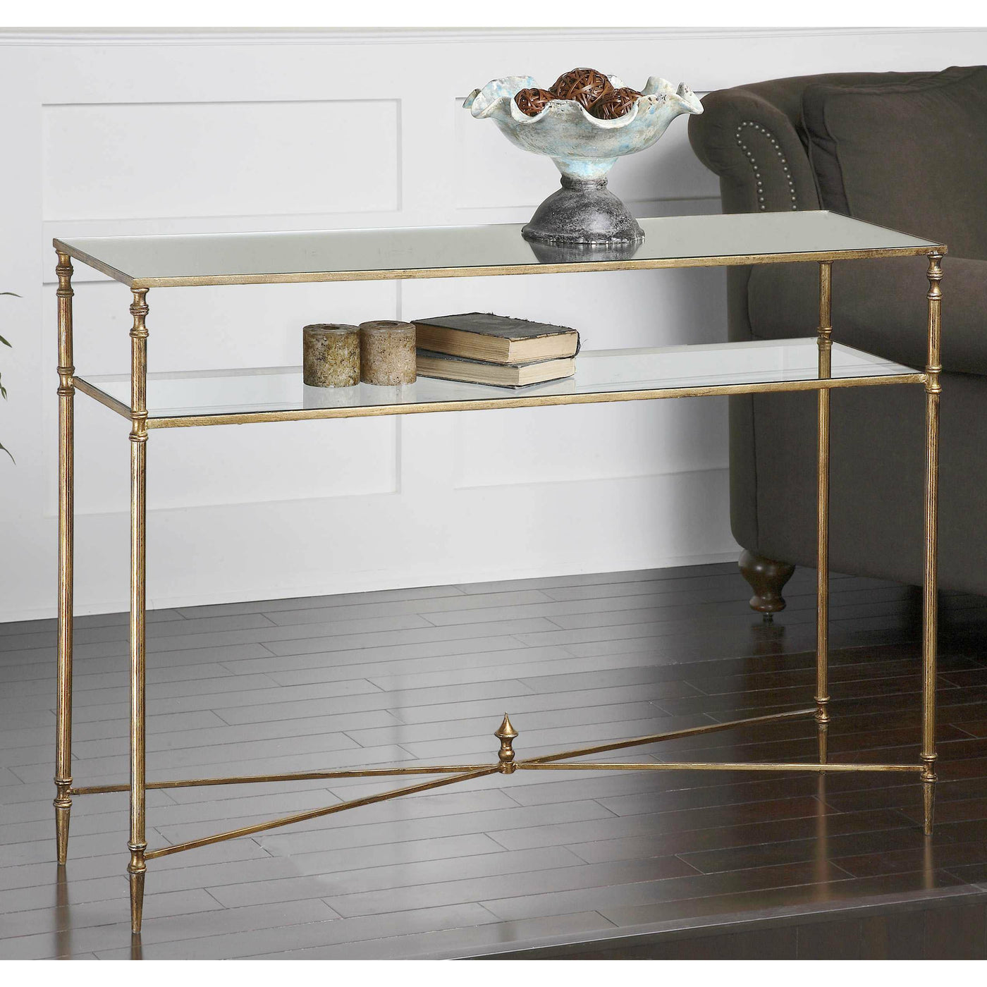 Uttermost Henzler Mirrored Glass Console Table