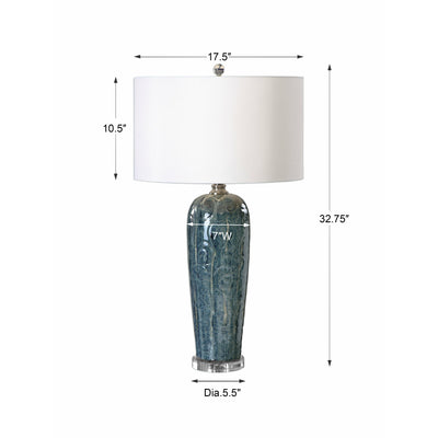 Uttermost Maira Blue Ceramic Table Lamp