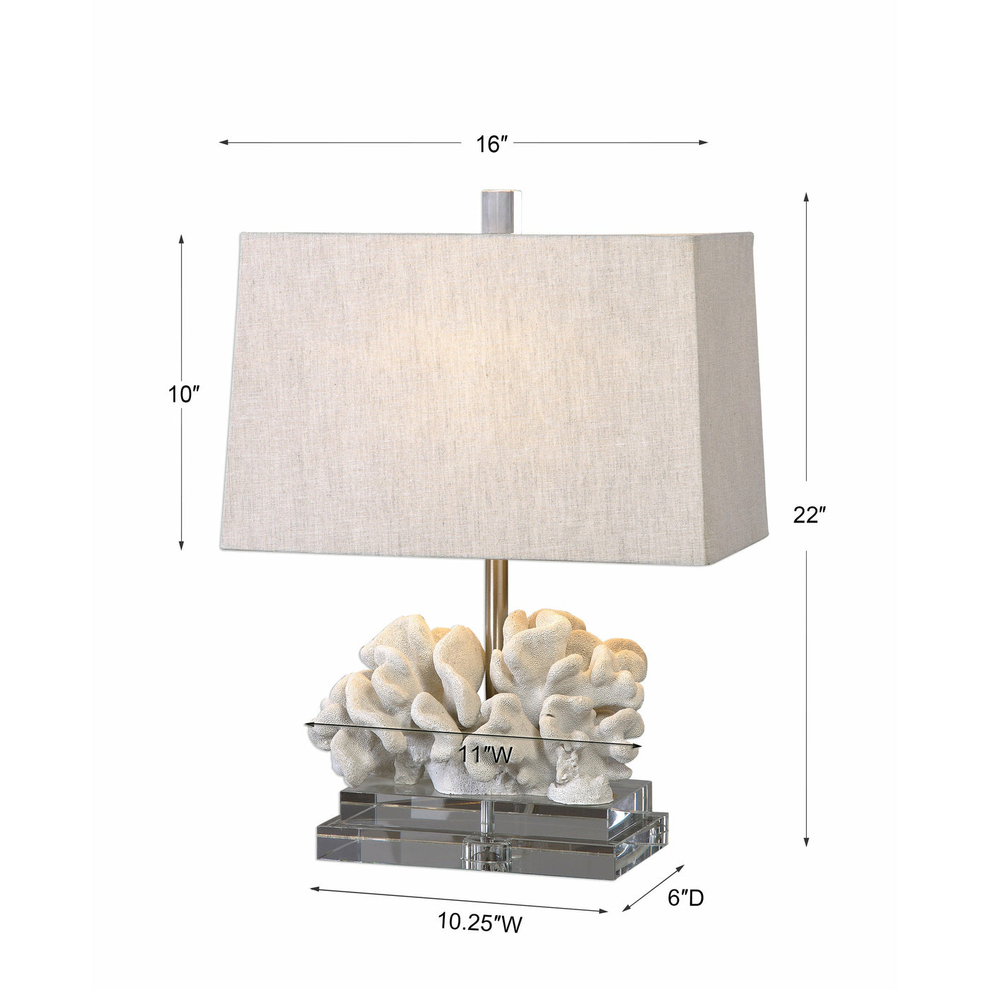 Uttermost Coral Sculpture Table Lamp
