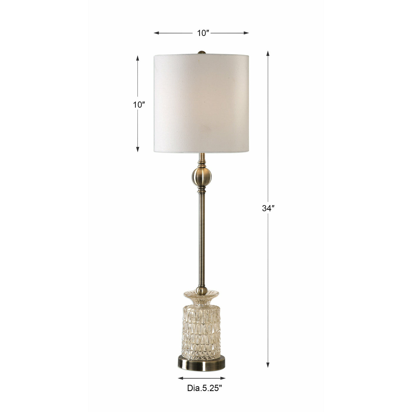 Uttermost Flaviana Antique Brass Buffet Lamp