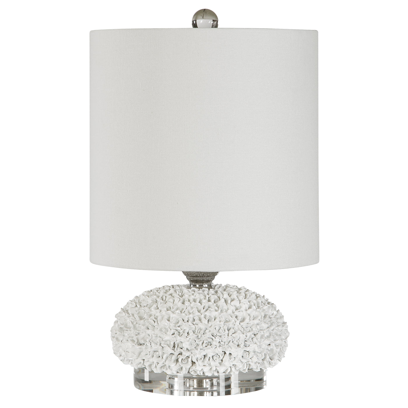 Uttermost Dellen White Floral Buffet Lamp