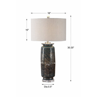 Uttermost Olesya Swirl Glass Table Lamp