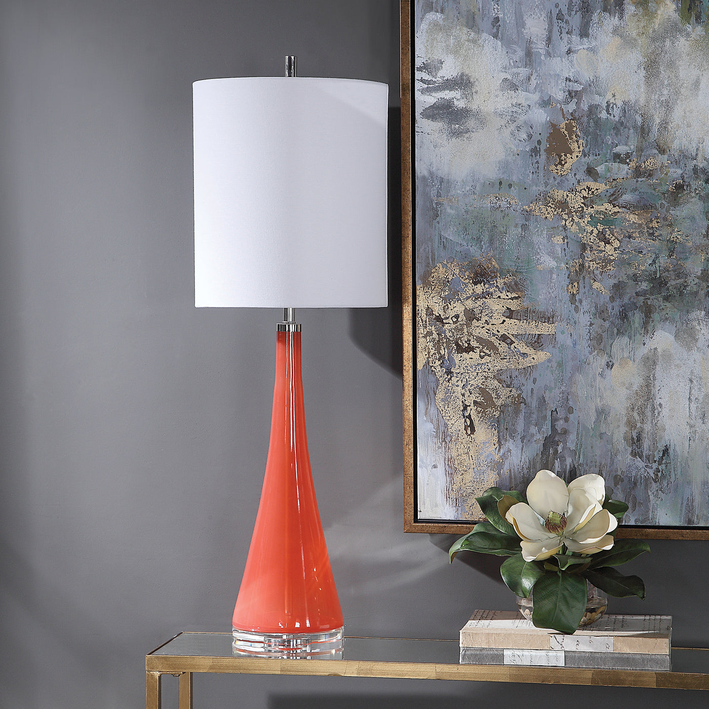 Uttermost Ariel Tapered Glass Buffet Lamp