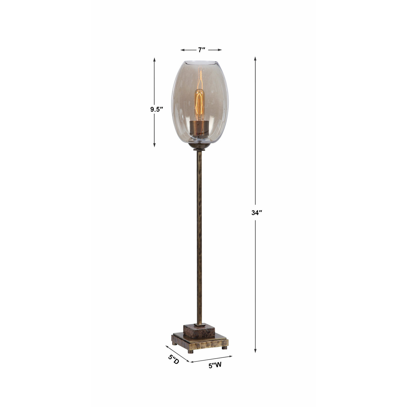 Uttermost Marconi Brass Buffet Lamp