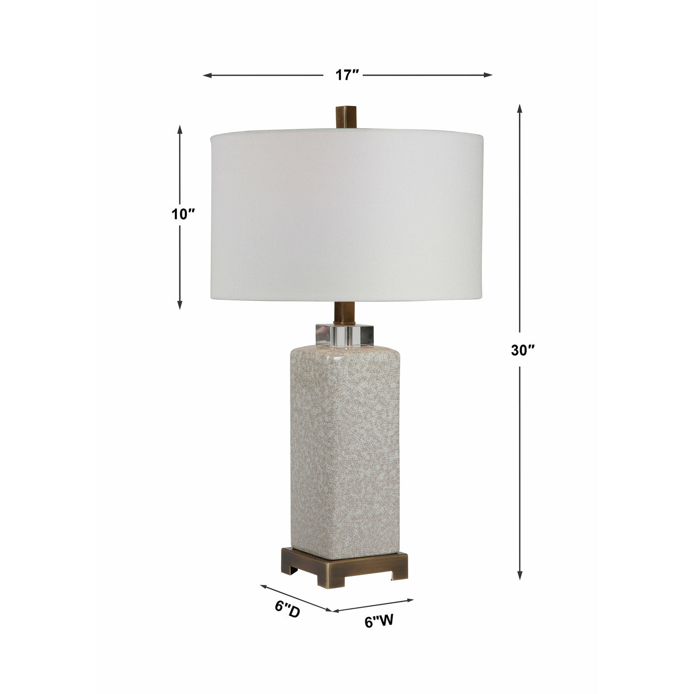 Uttermost Irie Crackled Taupe Table Lamp