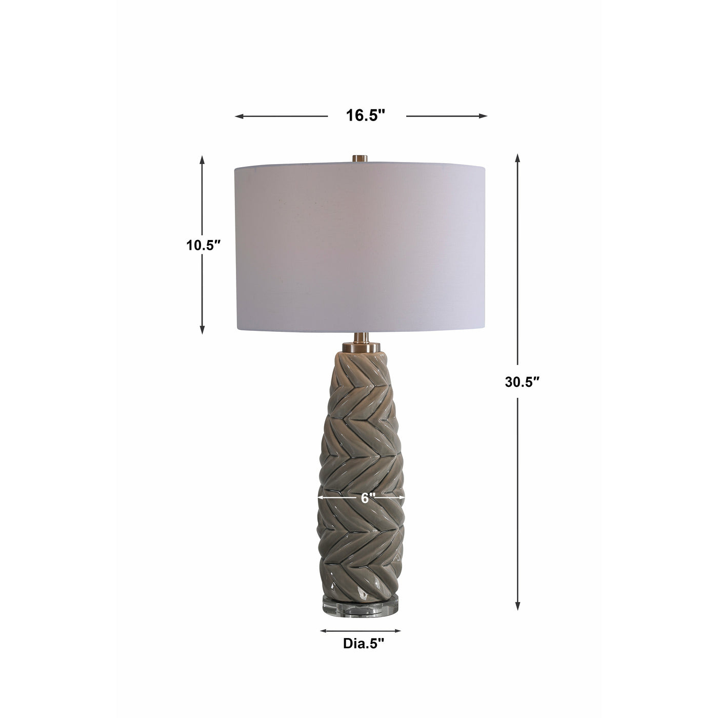 Uttermost Kari Light Gray Table Lamp