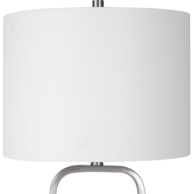 The St. Lucia - Table Lamp With Hollow Brushed Nickel Rectangle