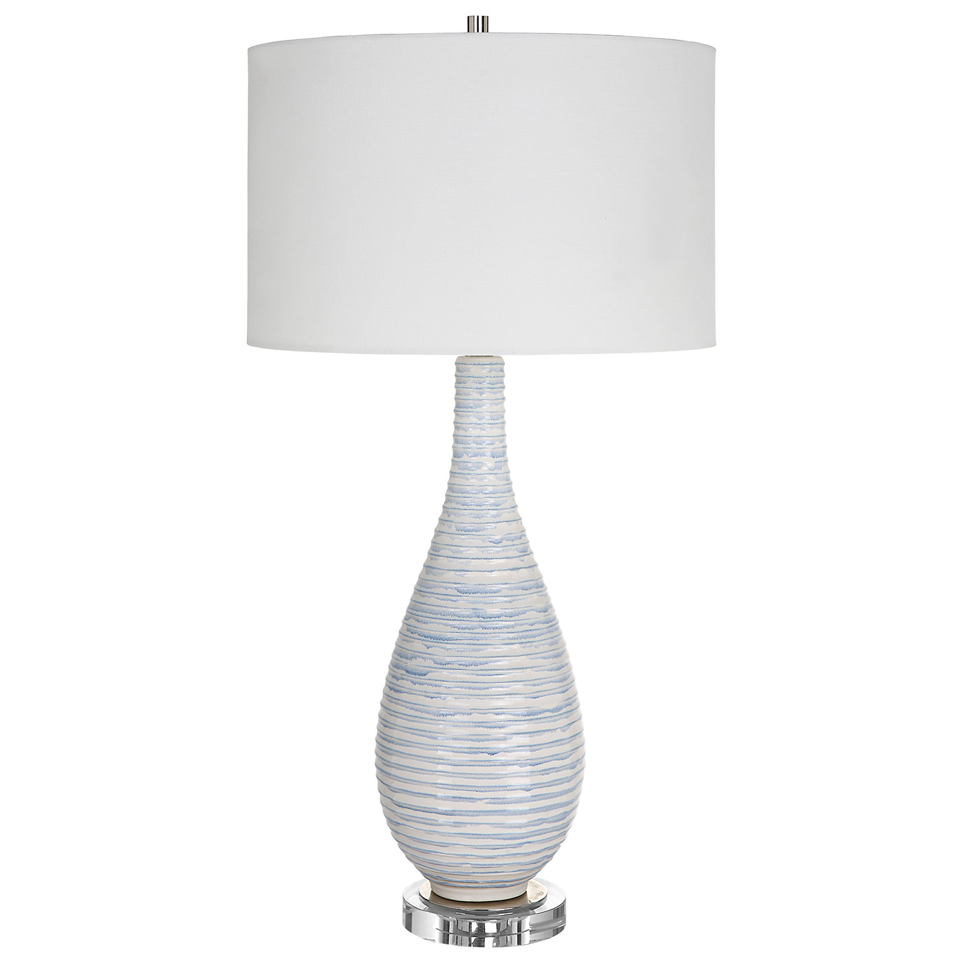 Uttermost Clariot Ribbed Blue Table Lamp