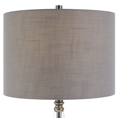 The Tahiti - Dark Nickel Table Lamp with Cone Shaped Glass Insert