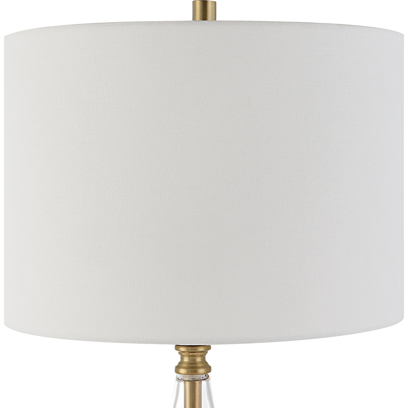 The Tokyo - Antique Brass Table Lamp with Cone Shaped Glass Insert
