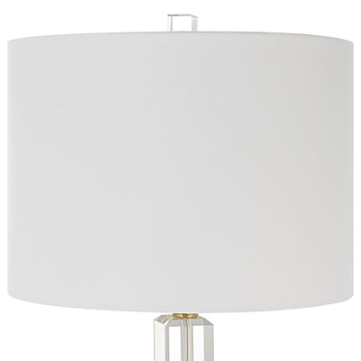 The Banff - Brass Table Lamp with Glass Inserts