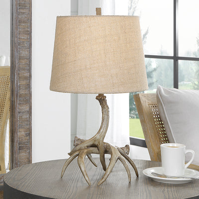 The Kerry - Table Lamp with Deer Antler Base