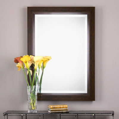 The Brentwood - Wood Frame Decorative Wall Mirror - Glass.com
