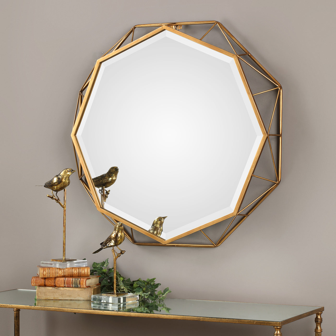 Uttermost Mekhi Antiqued Gold Mirror