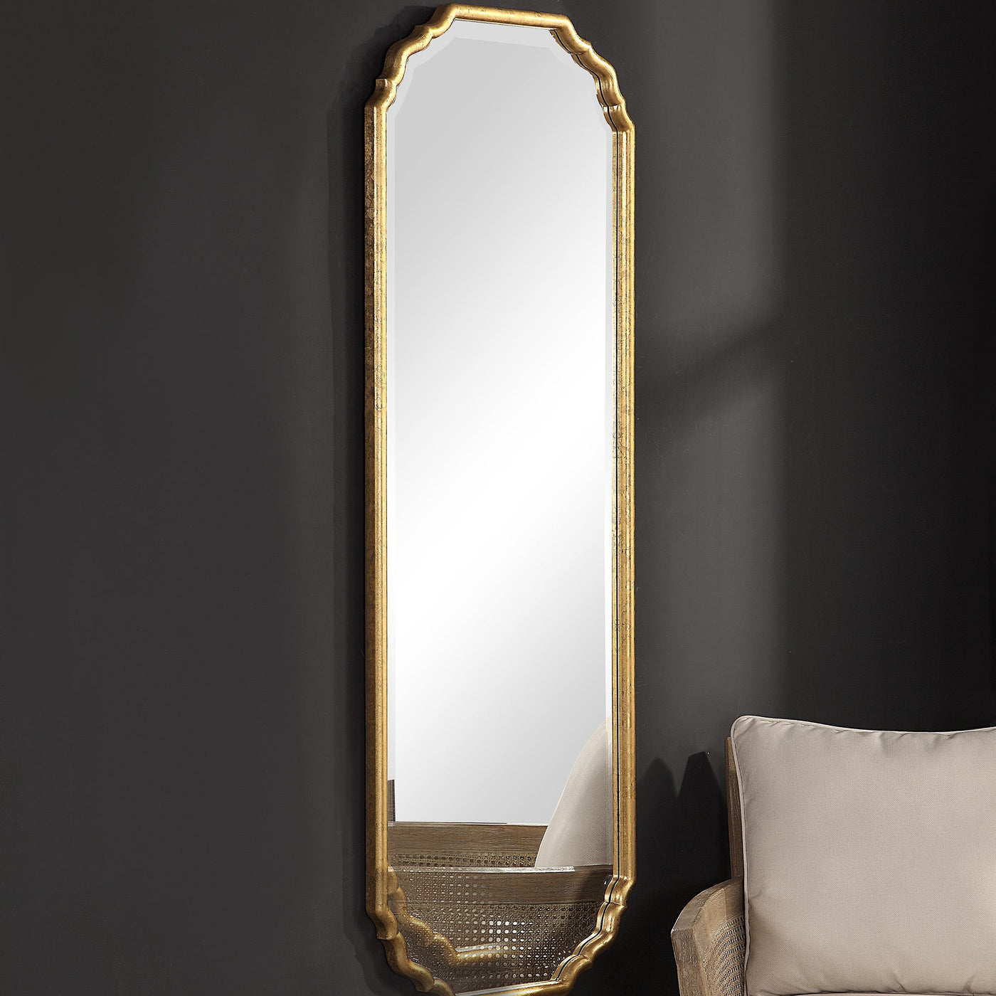 The Excelsior - Gold Full Floor Length Dressing Mirror - Glass.com