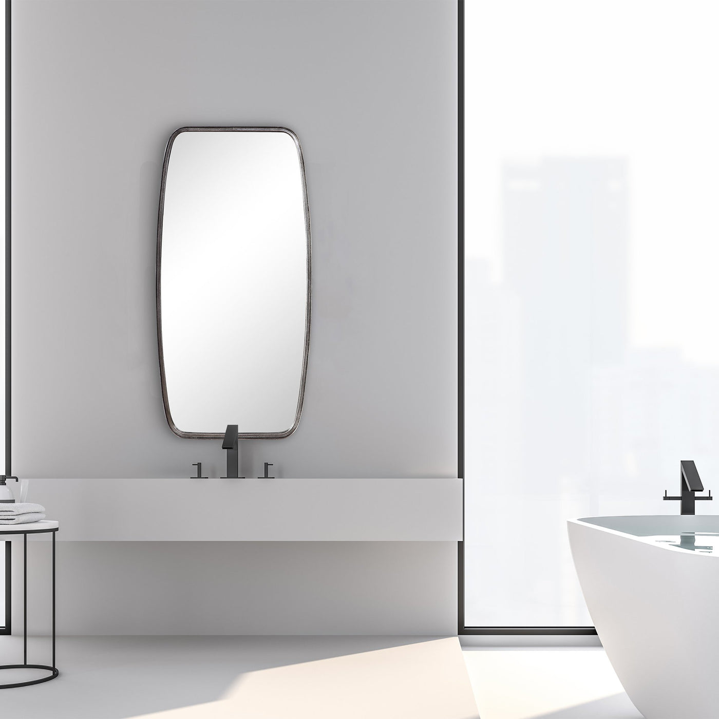 The Brightwaters - Framed Bathroom Vanity Mirror - Glass.com