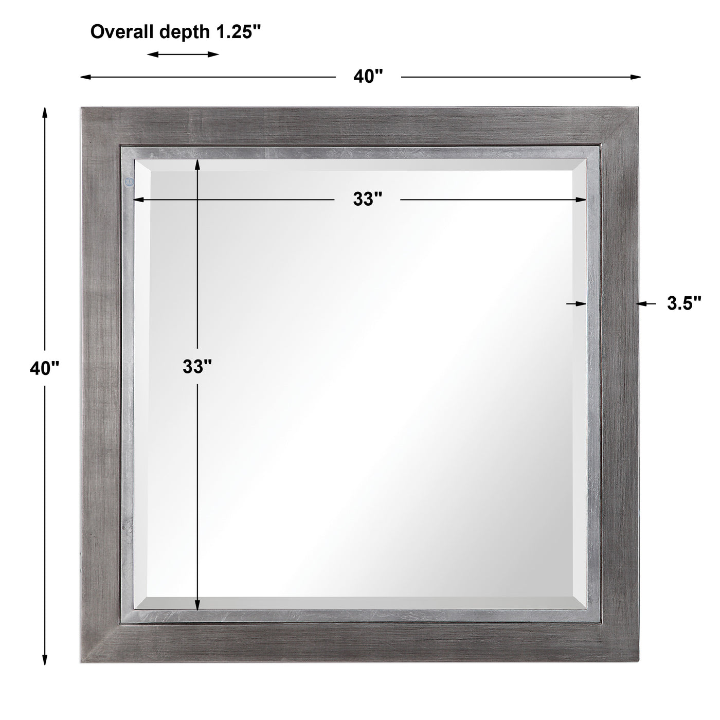 Uttermost Moore Silver Square Mirror
