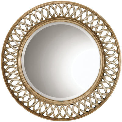 The Dorchester- Round Gold Decorative Wall Mirror - Glass.com