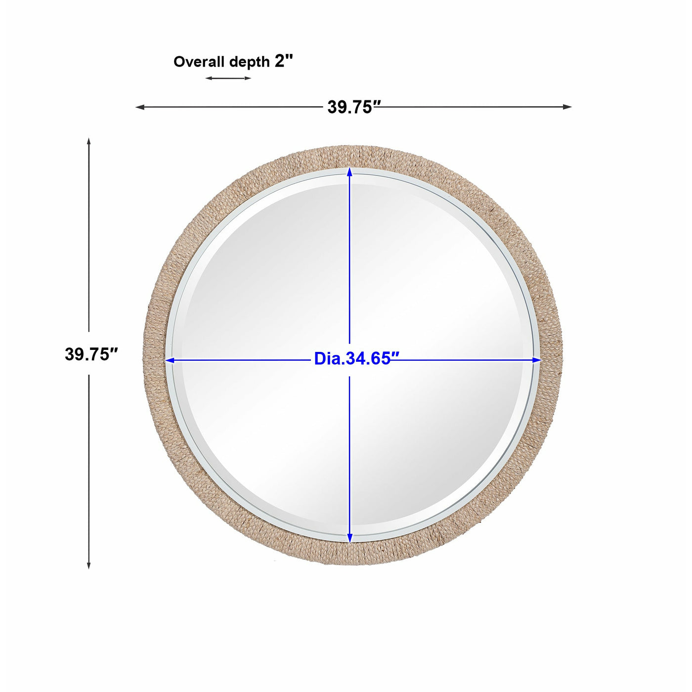 Uttermost Carbet Round Rope Mirror