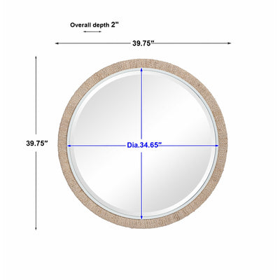 Uttermost Carbet Round Rope Mirror