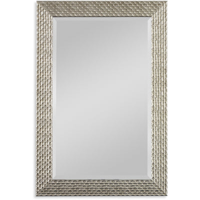 The Yorktown Mirror - Satin Pewter Decorative Wall Mirror - Glass.com