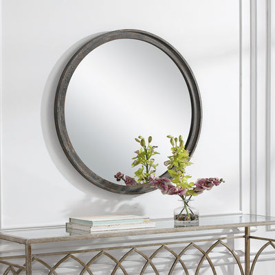 The Savannah - Round Decorative Wall Mirror - Glass.com