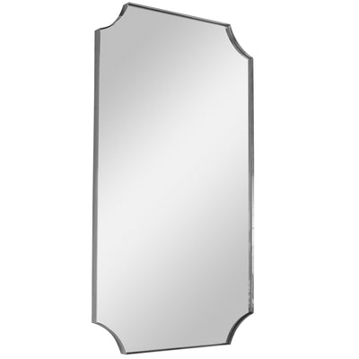 Uttermost Lennox Nickel Scalloped Corner Mirror