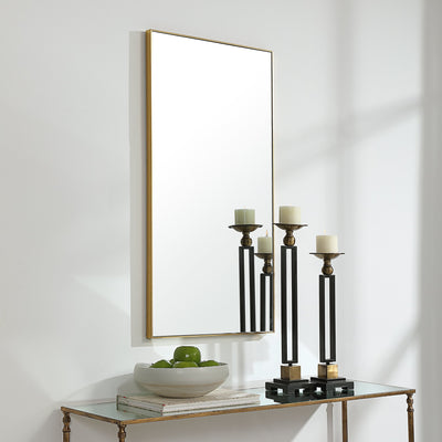 The Jamesport - Gold Framed Bathroom Vanity Mirror - Glass.com
