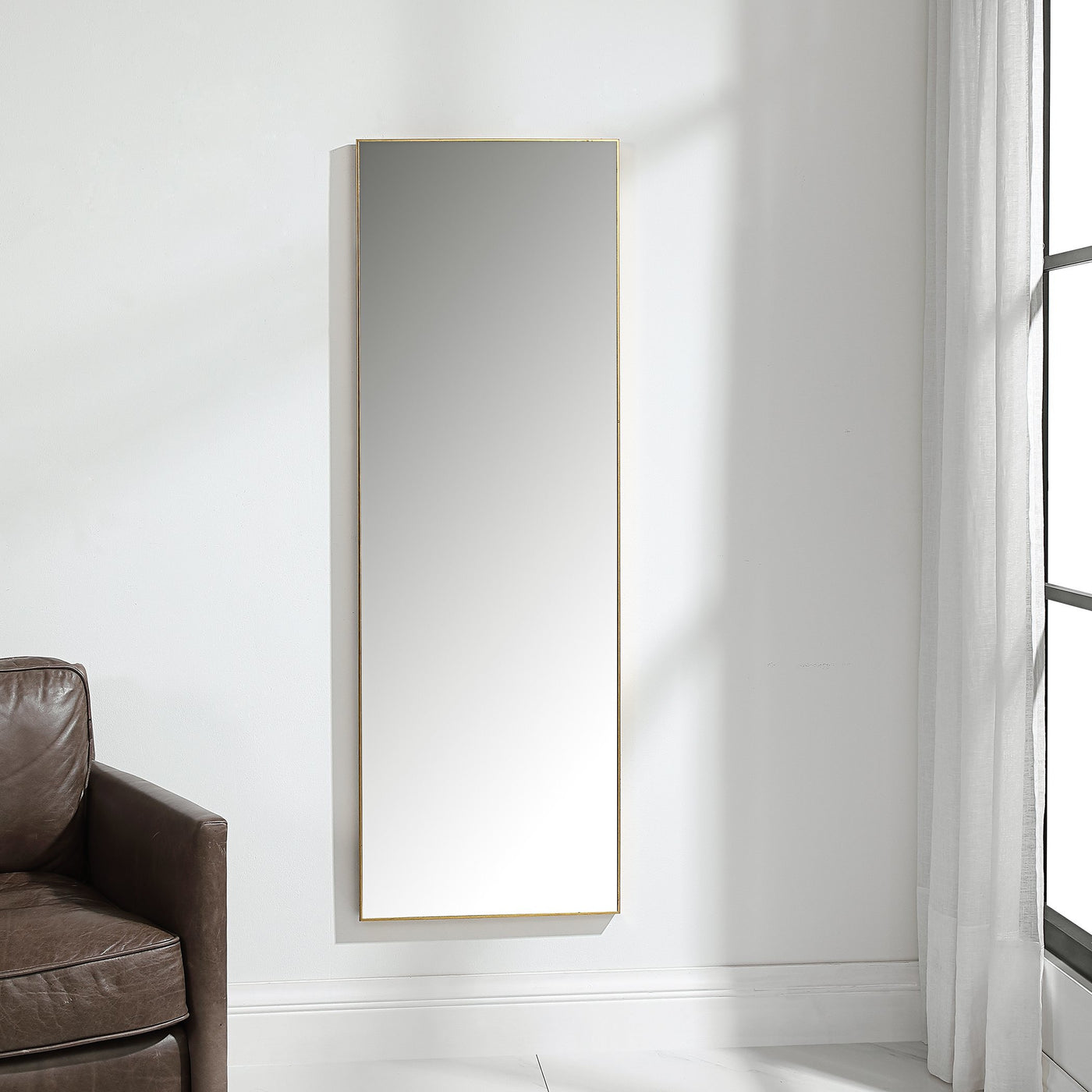 The Lancaster - Gold Full Floor Length Dressing Mirror - Glass.com