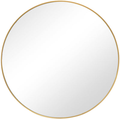 The Maywood - Round Gold Bathroom Vanity Mirror - Glass.com