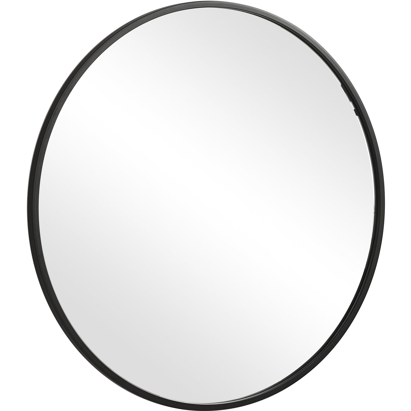 The Sag Harbor - Medium Black Round Framed Bathroom Vanity Mirror - Glass.com