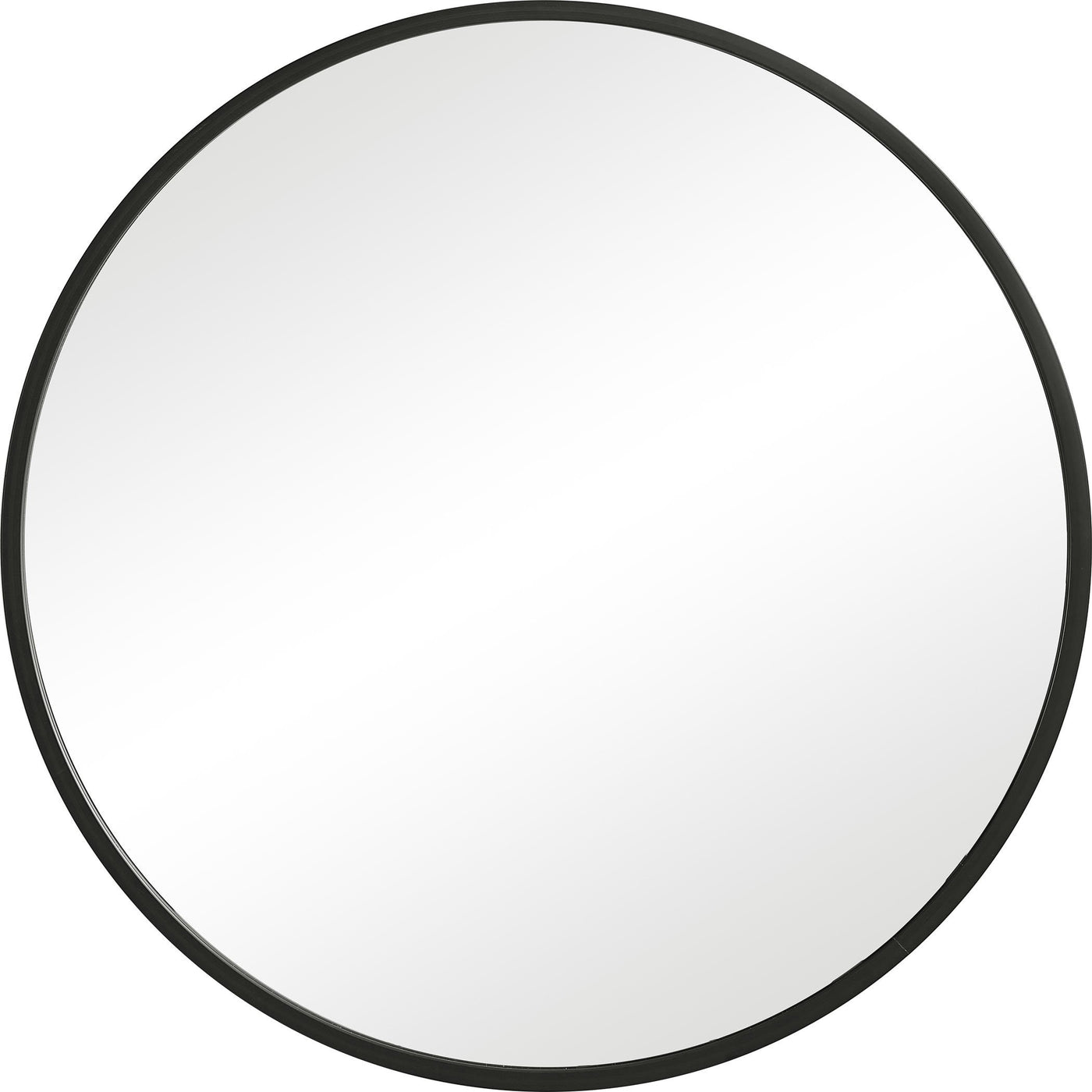 The Sag Harbor - Large Black Round Framed Bathroom Vanity Mirror - Glass.com