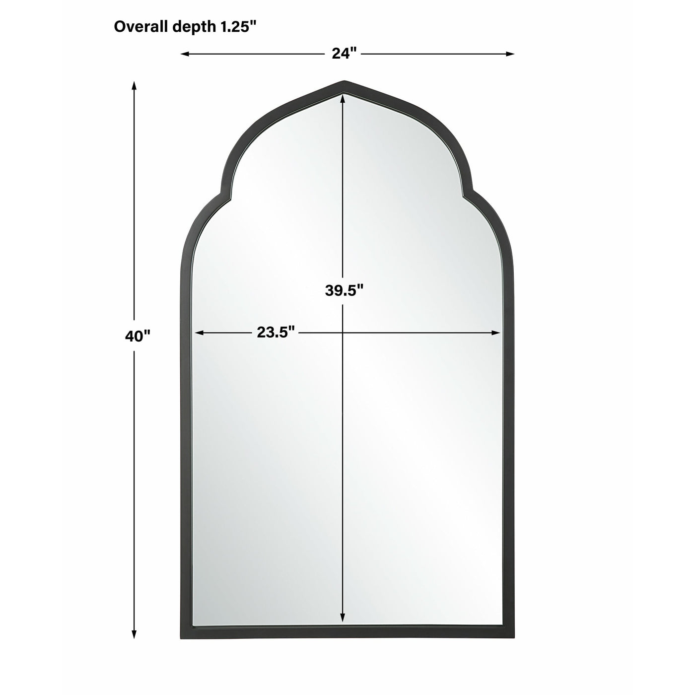 Uttermost Kenitra Black Arch Mirror