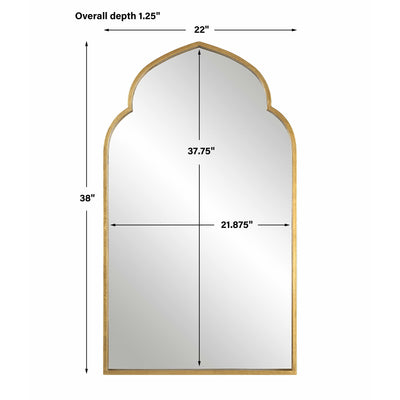 The San Mateo - Moroccan Style Gold Leaf Framed Mirror