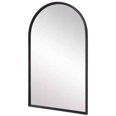 The Bisbee - Arched Top Matte Black Framed Mirror