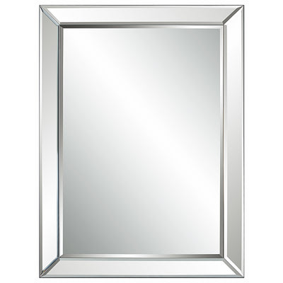 The Moab - Rectangular Mirror with Beveled Mirrored Frame
