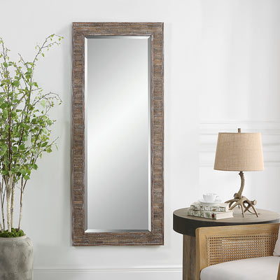 The Bozeman - Rectangular Full Length Mirror with Distressed Pine Frame