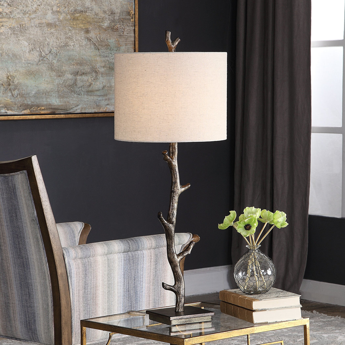 The Denali - Modern Wooden Style Table Lamp Other Lamps Glass.com 